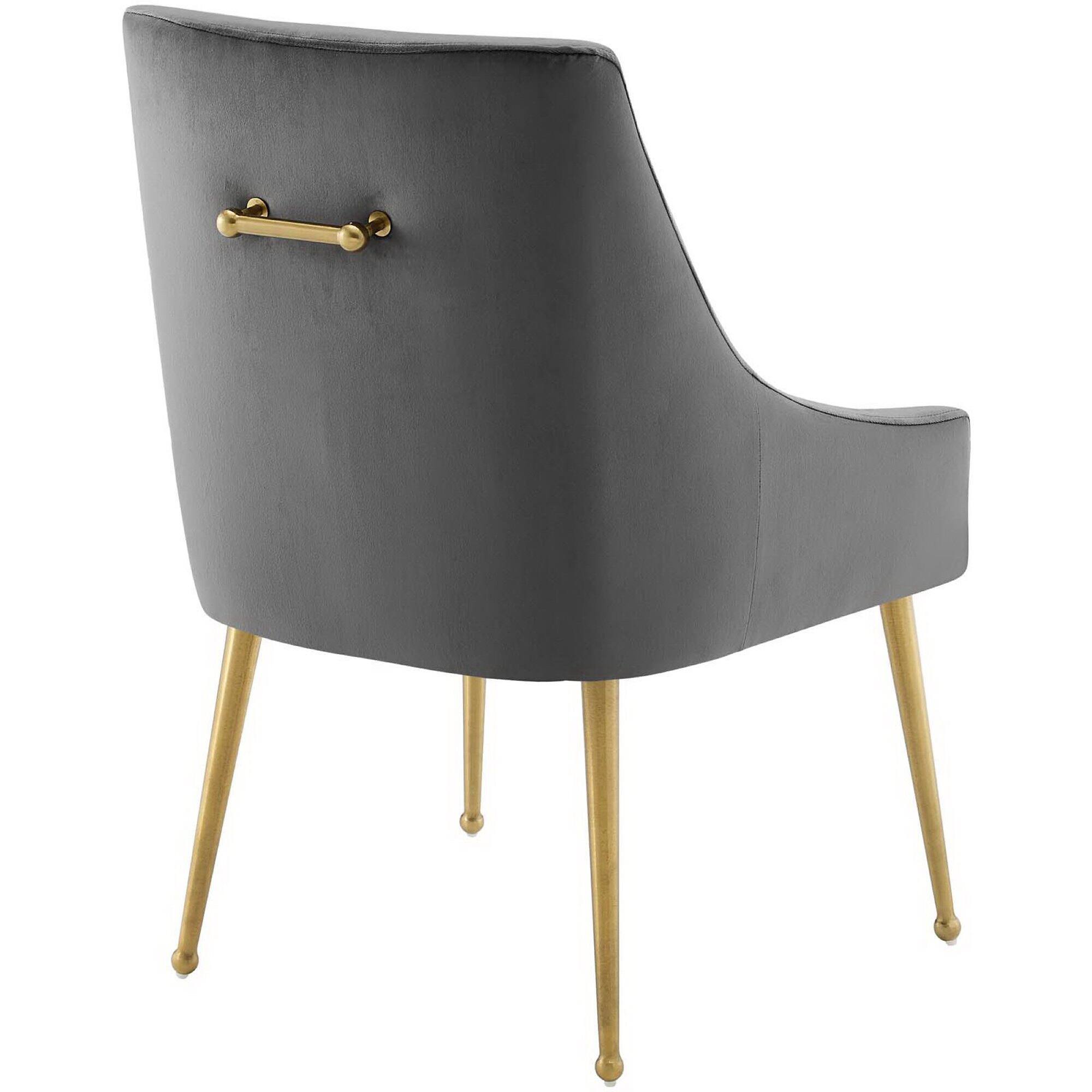 Alt View 1. Modway - Discern Upholstered Performance Velvet Dining Chair by Modway - Gray.