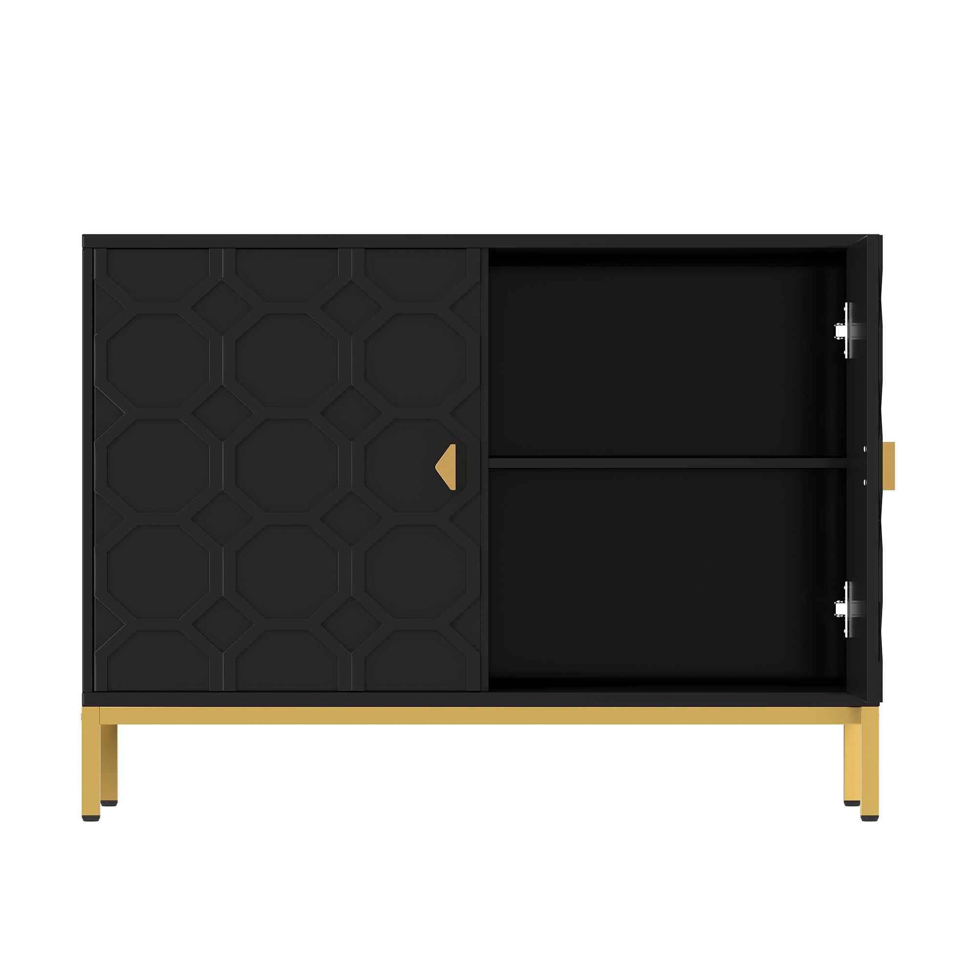 Alt View 9. Boyel Living - Freestanding Storage Cabinet 2-Door Accent Cabinet - Black.