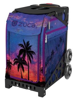 Zuca - Island Life Sport Insert Bag & Frame (Black) w/ Flashing Wheels - Blue