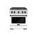Front. ZLINE - ZLINE Autograph 30 in. Paramount Dual Fuel Range with White and Black Accents (SDRSZ-WM-30-MB) - White.