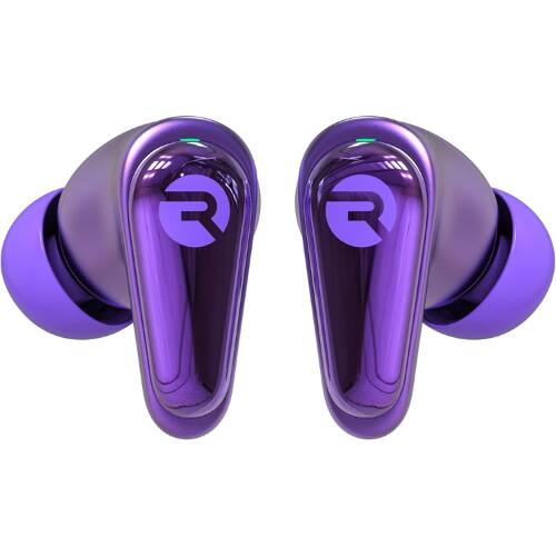 Angle. Raycon - Raycon Pro Wireless Bluetooth Earbuds with Hybrid ANC & Awareness Mode, 6 Mics, IPX5, 40-Hour Battery (Purple).