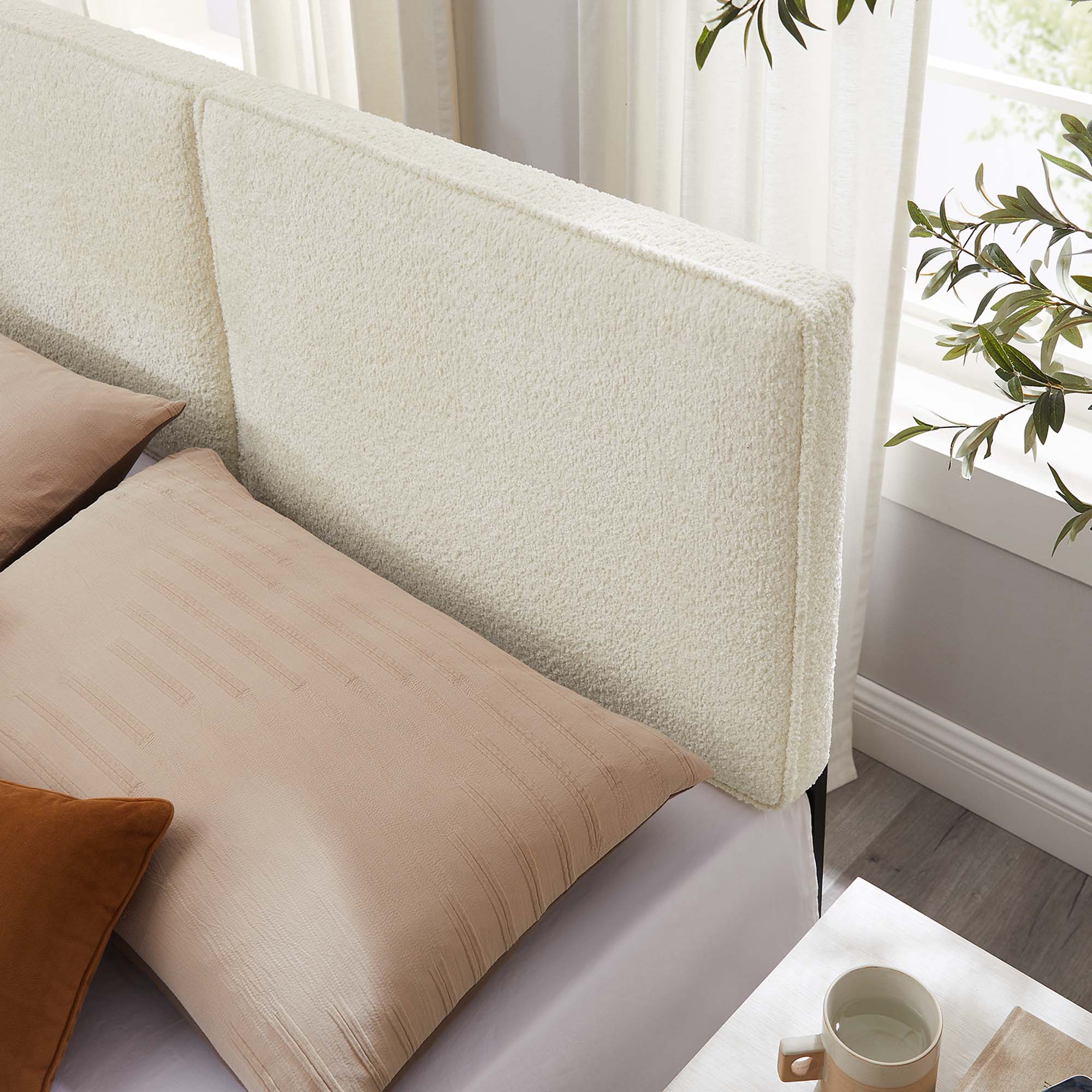 Alt View 4. Modway - Lindee Boucle Fabric Full Headboard by Modway - Yellow.