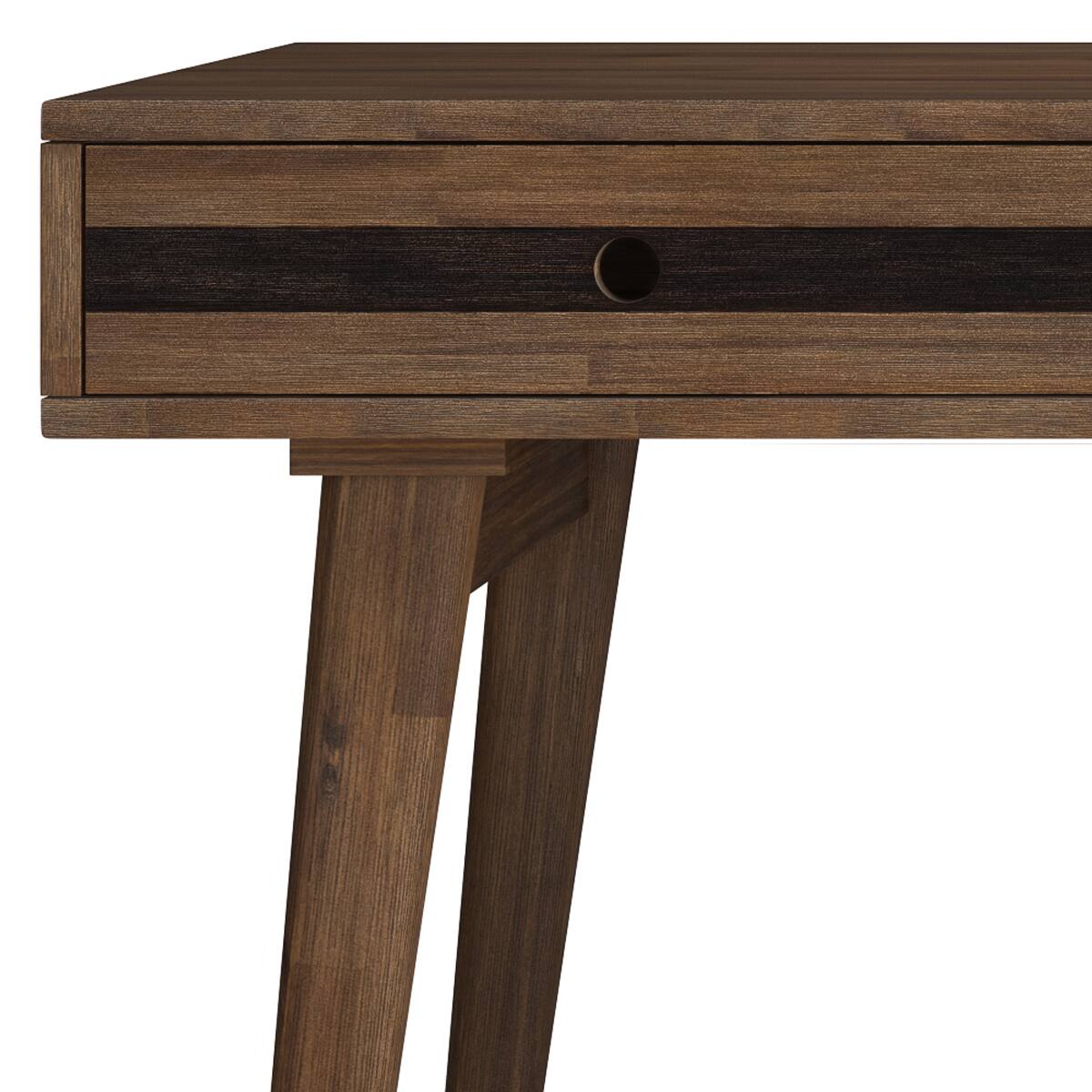 Alt View 7. Simpli Home - Clarkson SOLID ACACIA WOOD Contemporary 60 inch Wide Desk in Rustic Natural Aged Brown - Rustic Natural Aged Brown.