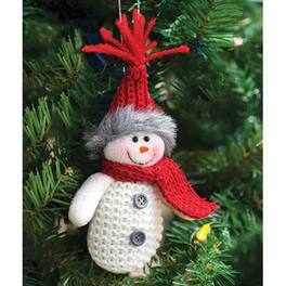 BreeBe - *Snowman Ornament w/ Scarf & Hat - Red