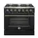 Front. Forno Appliances - Galiano 5.36 Cu. Ft. Freestanding Gas Range with Convection Oven - Black.