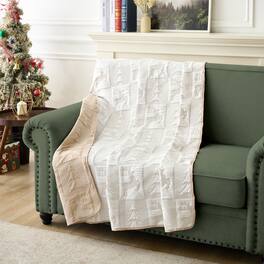 BreeBe - Reindeer Games Throw - White