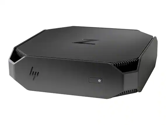 Front. HP - Z2 Mini G3 Workstation Desktop Micro PC | Intel i5-7th | 8GB DDR4 Ram | 500GB HDD | Wireless K&M | Wi-Fi | Win 11 - Black.
