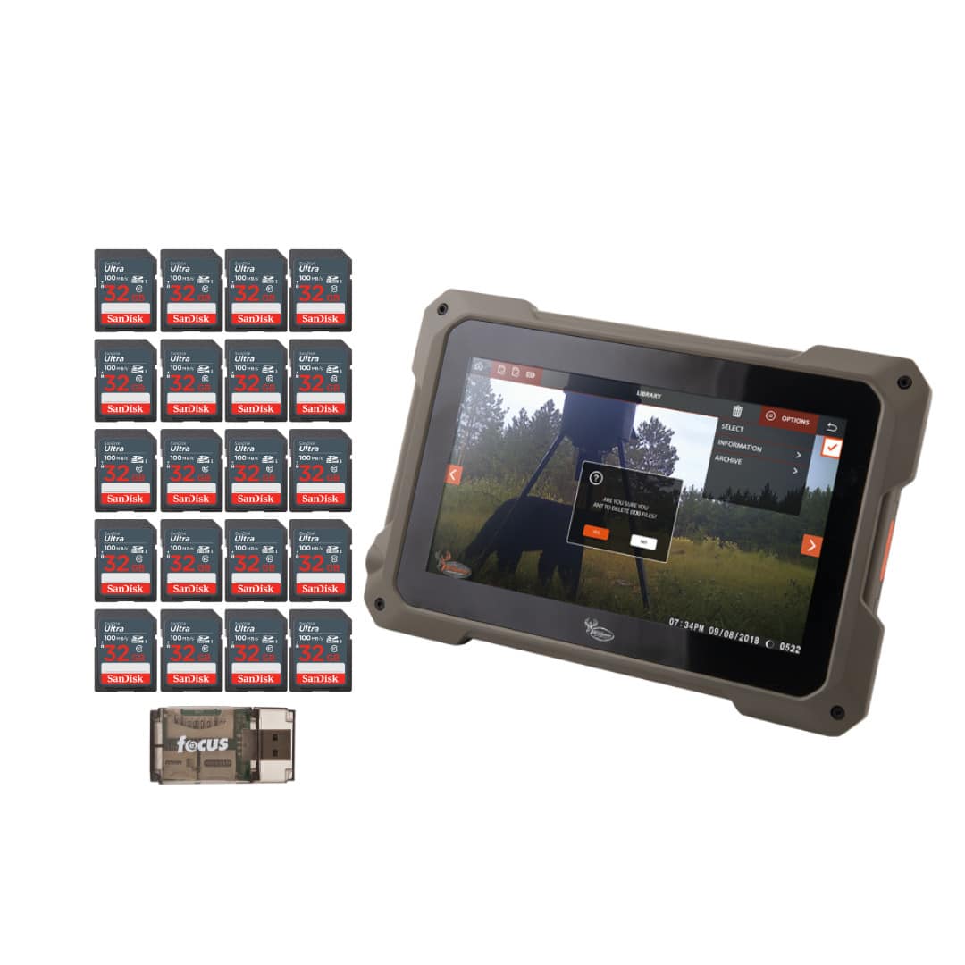 Wildgame Innovations - Wildgame Innovation 7-Inch Touchscreen Trail Pad Tablet with Memory Cards Bundle