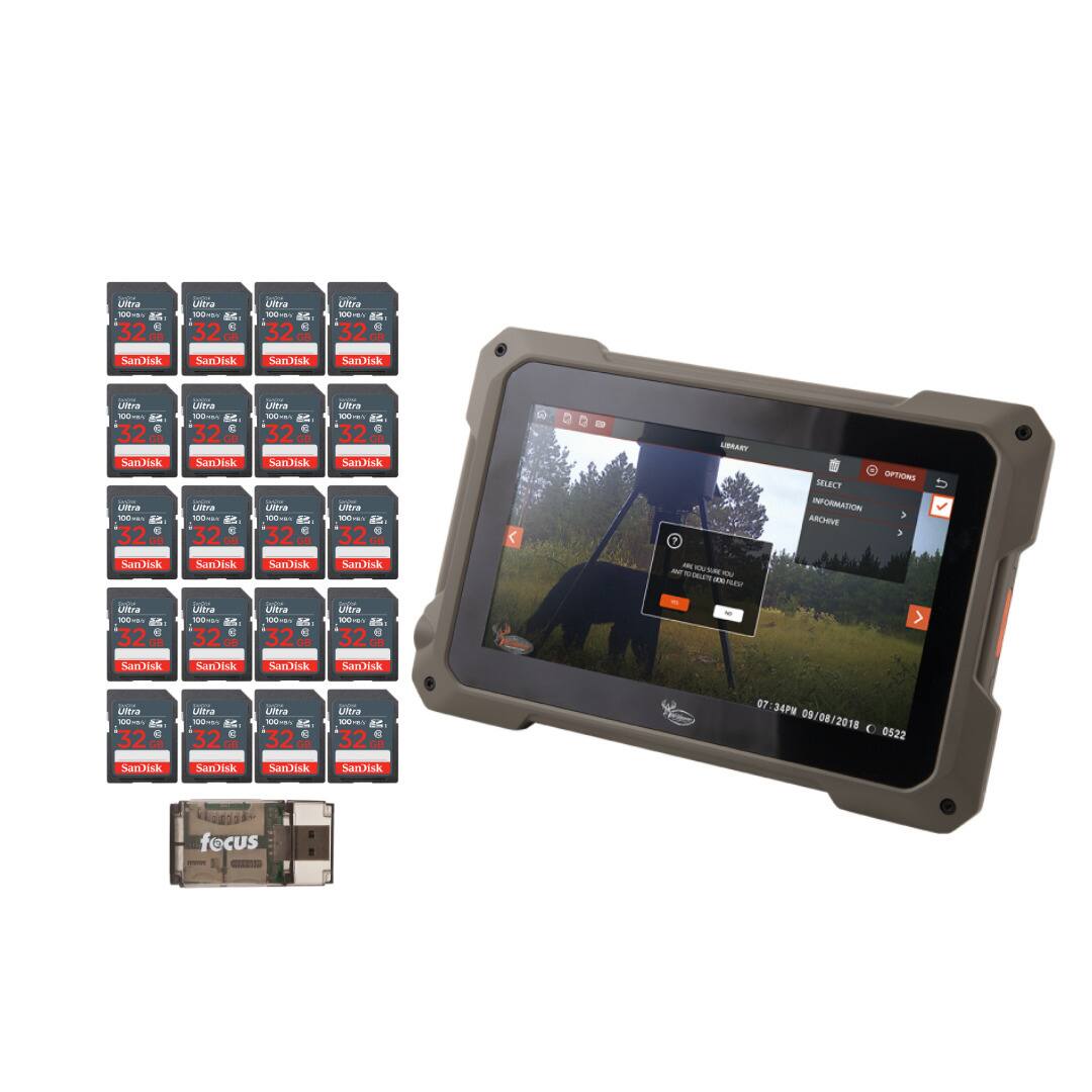 Wildgame Innovations - Wildgame Innovation 7-Inch Touchscreen Trail Pad Tablet with Memory Cards Bundle
