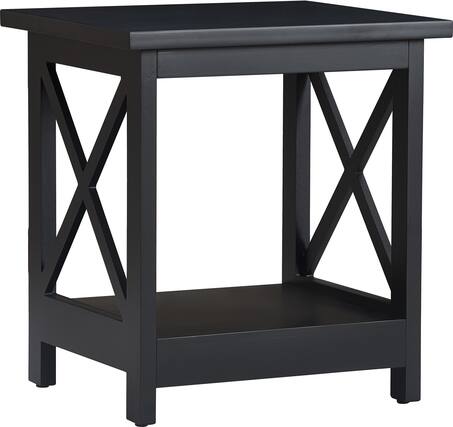 Front. Serta - Bismarck Side Table - Black.