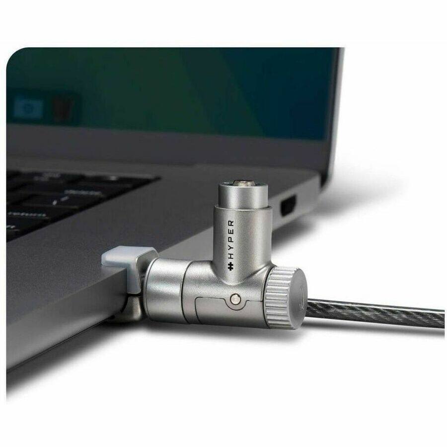 Alt View 2. Hyper - Targus HyperShield MacBook Pro Cable Lock - 6.50 ft Cable - Portable - Keyed Lock - Silver - Galvanized Steel - For.