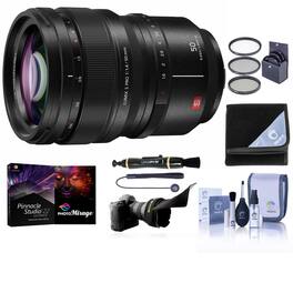 Bundle - Panasonic - LUMIX S PRO 50mm f/1.4 Lens for L Mount, with 77mm Filter Kit, Flex Lens Shade, Lens Cleaner, Lens