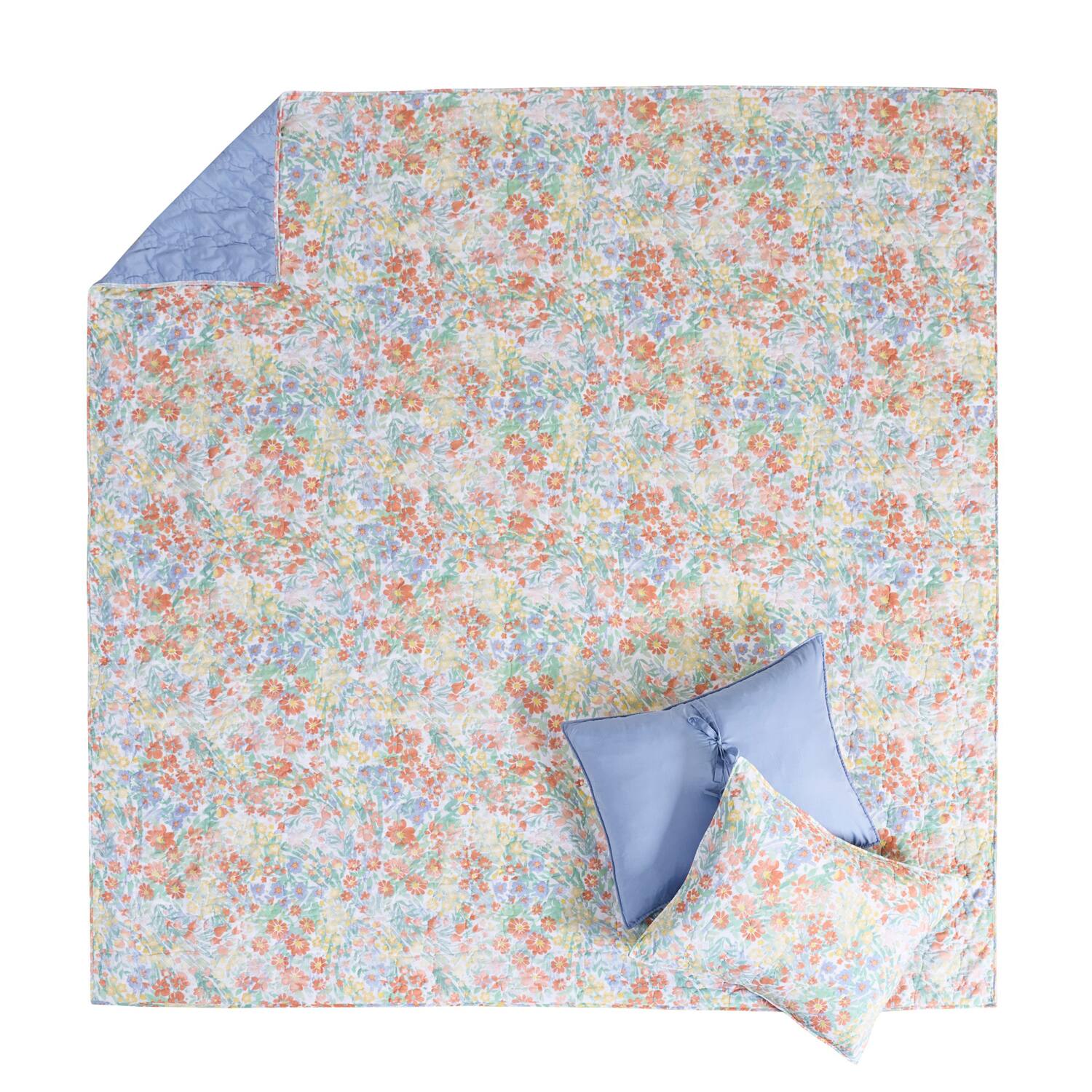 Greenland Home Fashions - 100% Cotton Face 100% Microfiber Alice Quilt 3 Piece Set Full/Queen - Pastel price history on PriceWatchPro