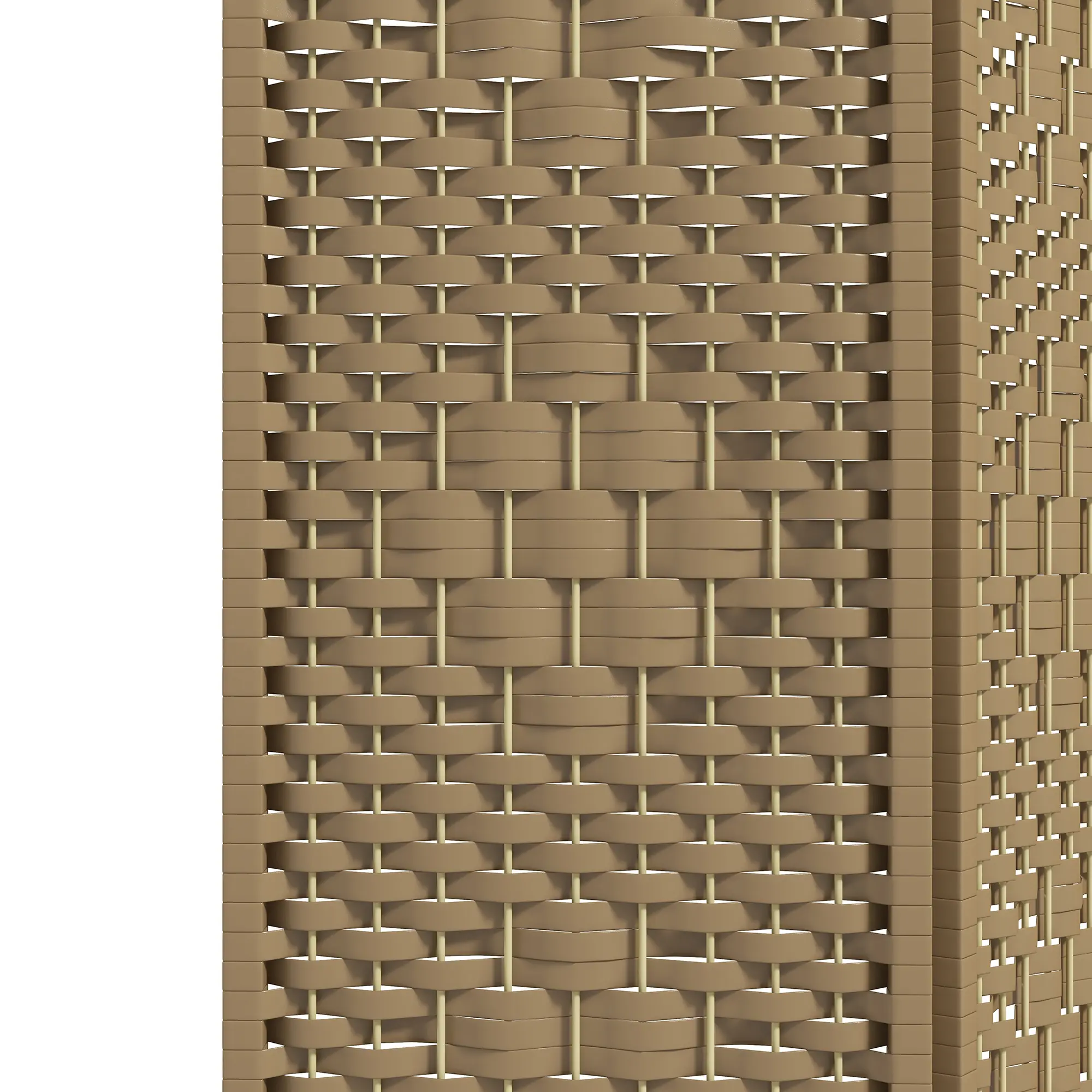 Alt View 7. Homcom - 6 Panel Room Divider, Folding Privacy Screen, 5.6' Room Separator, Wave Fiber Freestanding Partition Wall Divider - Natural Wood.