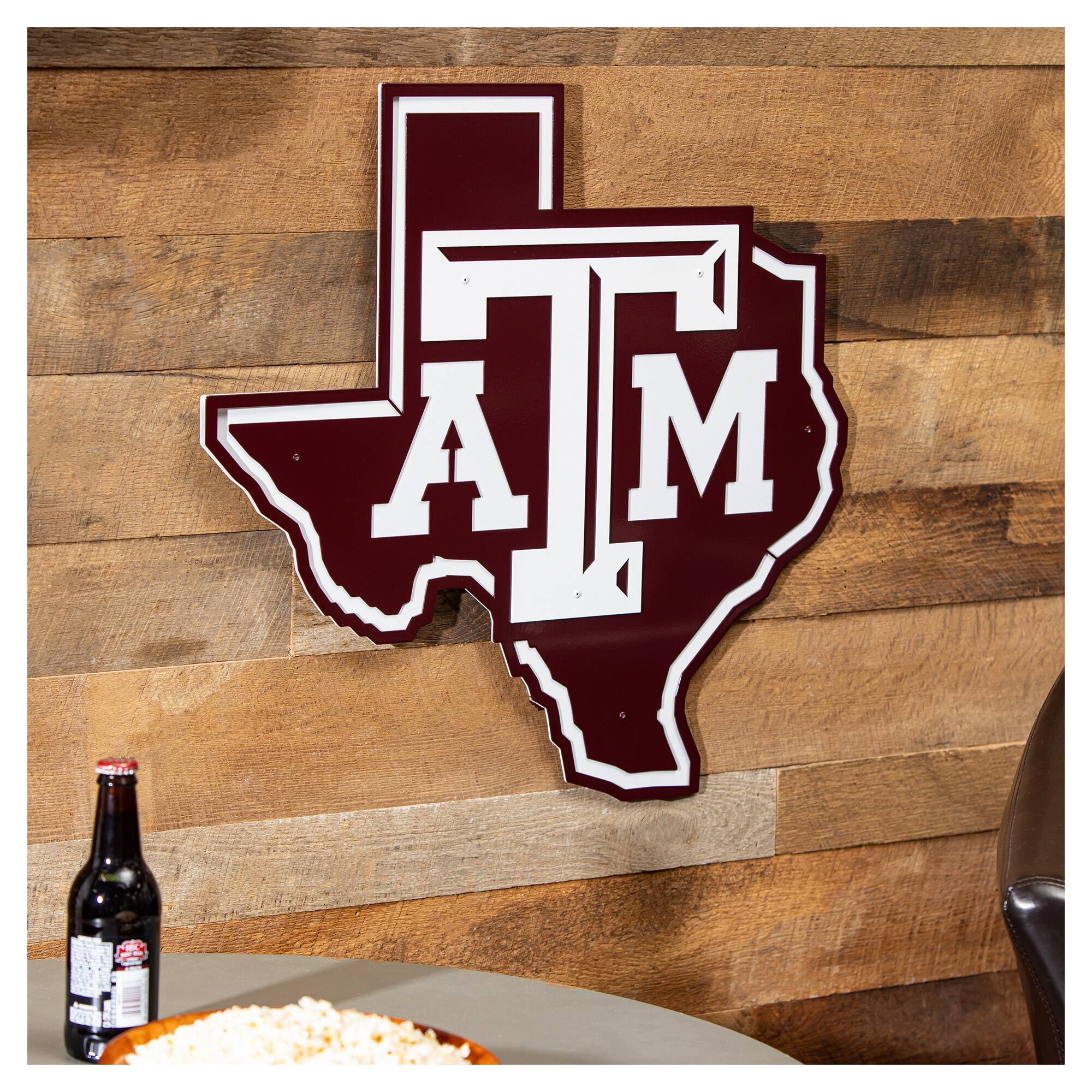 Alt View 1. Evergreen Enterprises - Texas A&M Aggies 23" Layered Metal Wall Art Sign - Multicolor.