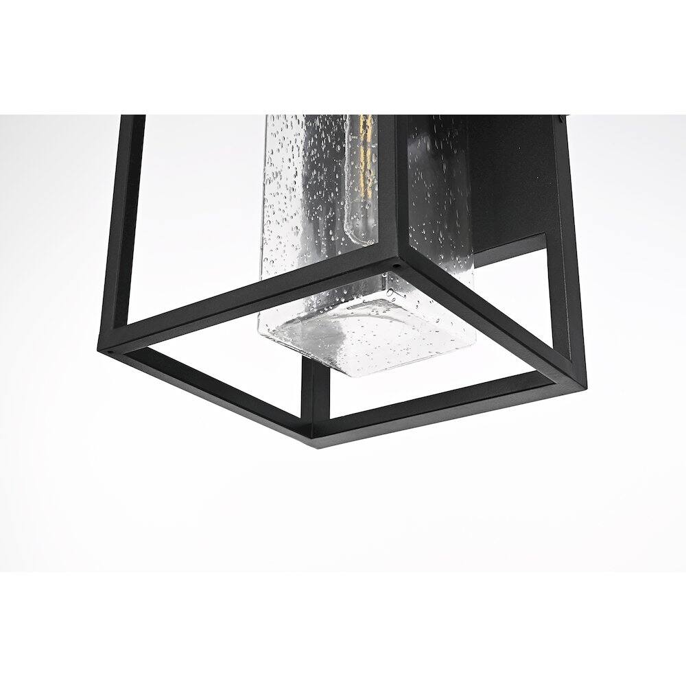 Alt View 2. Elegant Lighting - Morse 10 Inch Outdoor Wall Sconce In Black - Black.