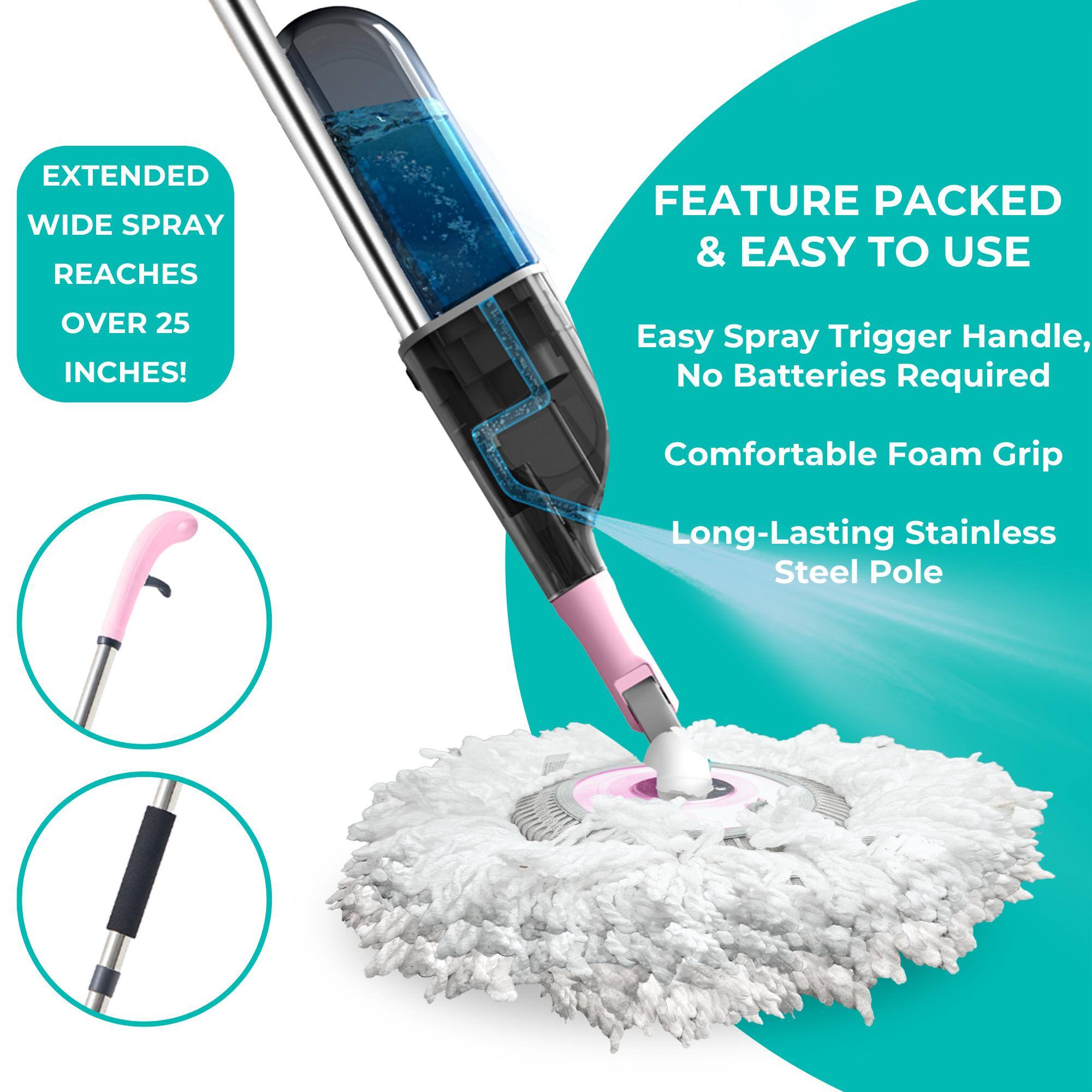 EXTENDED WIDE SPRAY REACHES OVER 25 INCHES!

FEATURE PACKED & EASY TO USE

Easy Spray Trigger Handle, No Batteries Required

Comfortable Foam Grip

Long-Lasting Stainless Steel Pole