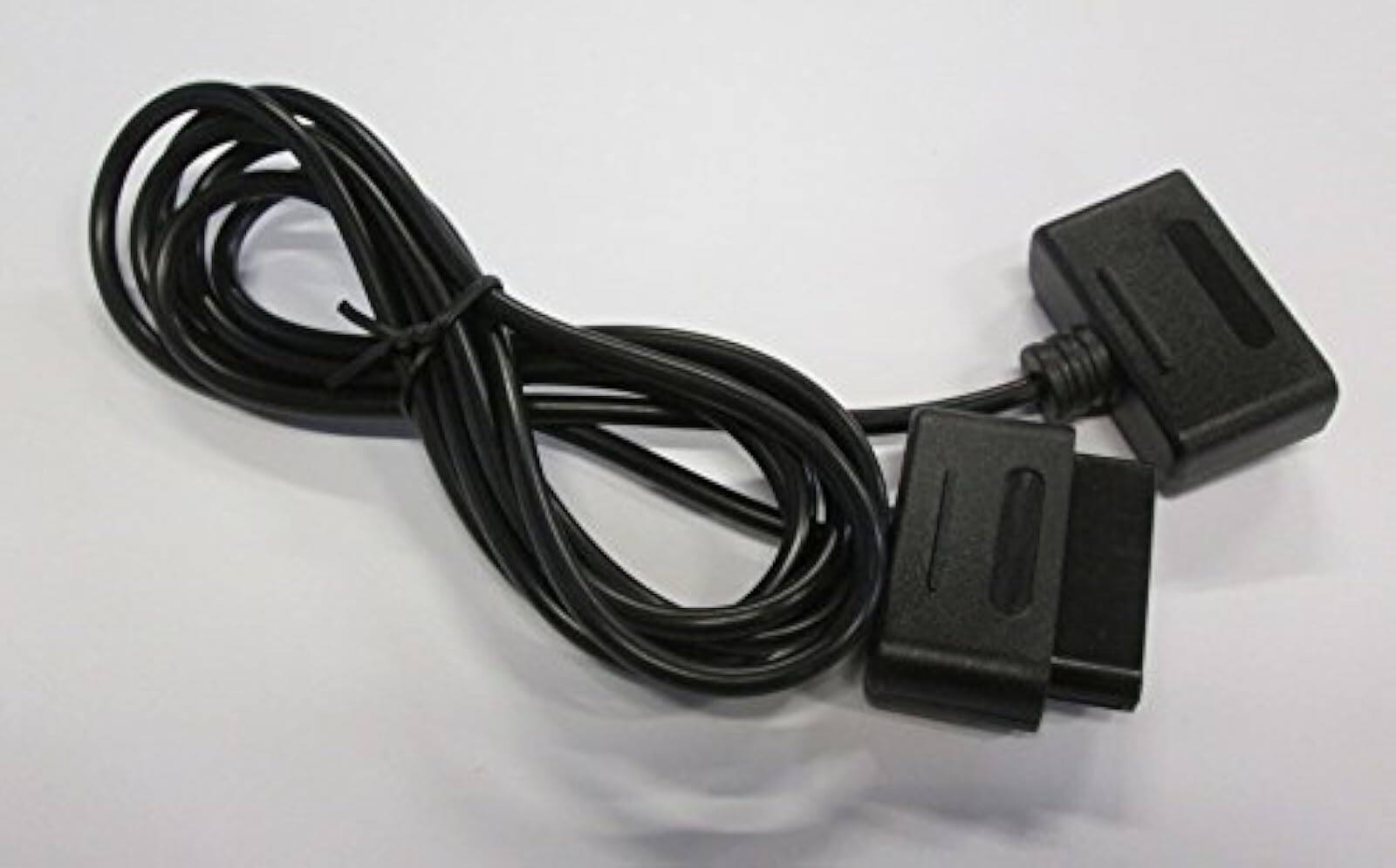 Front. Mars Devices - Super Nintendo SNES Controller Extension Cable 6 Feet By Mars Devices - Black.