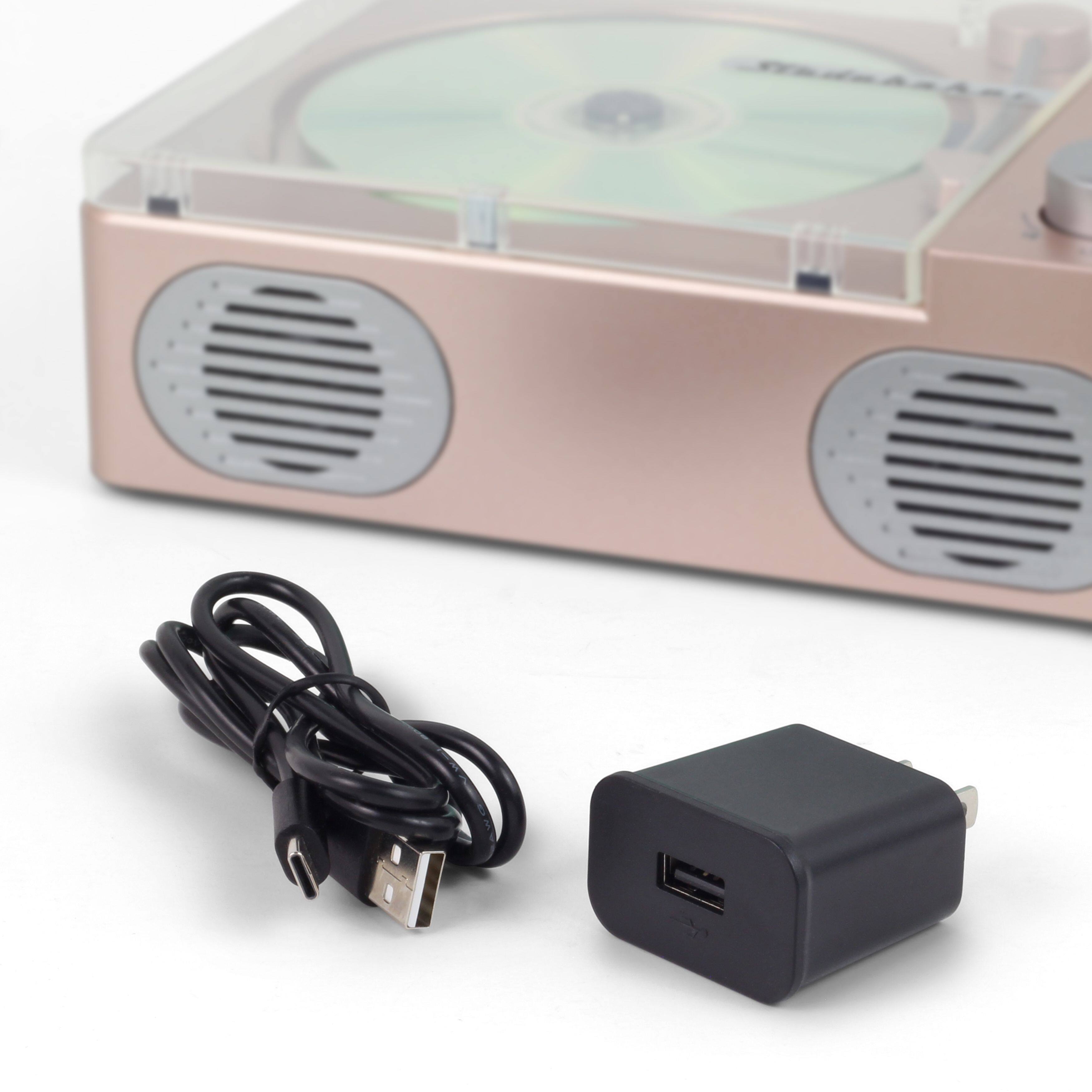 Back. Studebaker - Studebaker SB3720RG Retro CD Player with Bluetooth - Rose Gold - Rose Gold.