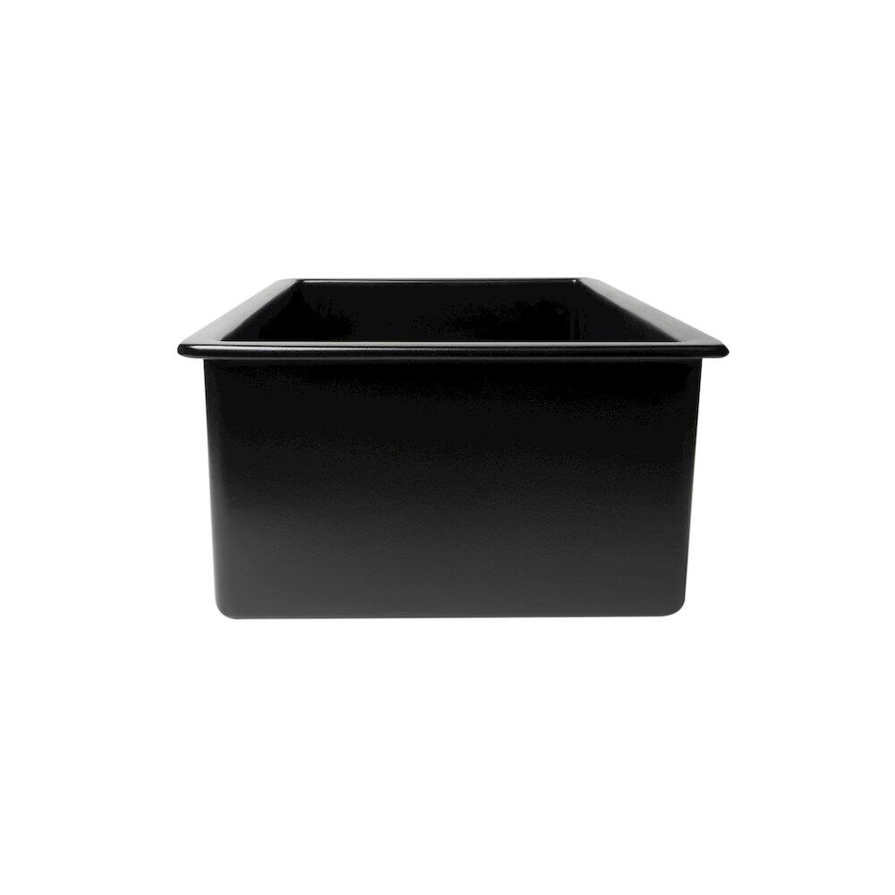 Alt View 2. Alfi - ALFI brand 32 x 19 Fireclay Single Bowl Undermount / Drop In Kitchen Sink with Grid - Black.