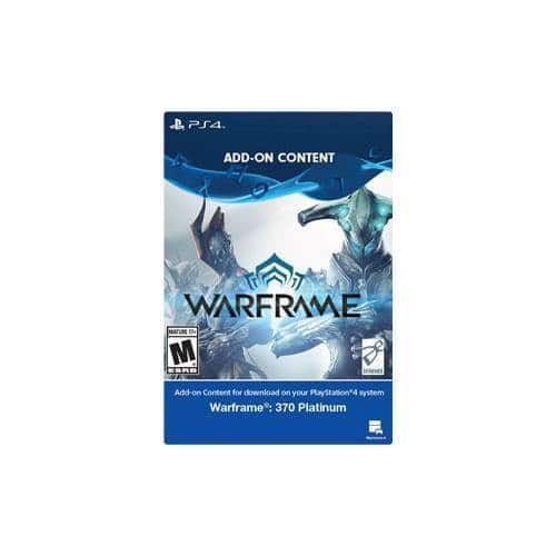 Warframe: 370 Platinum Xbox One [Digital Code] 