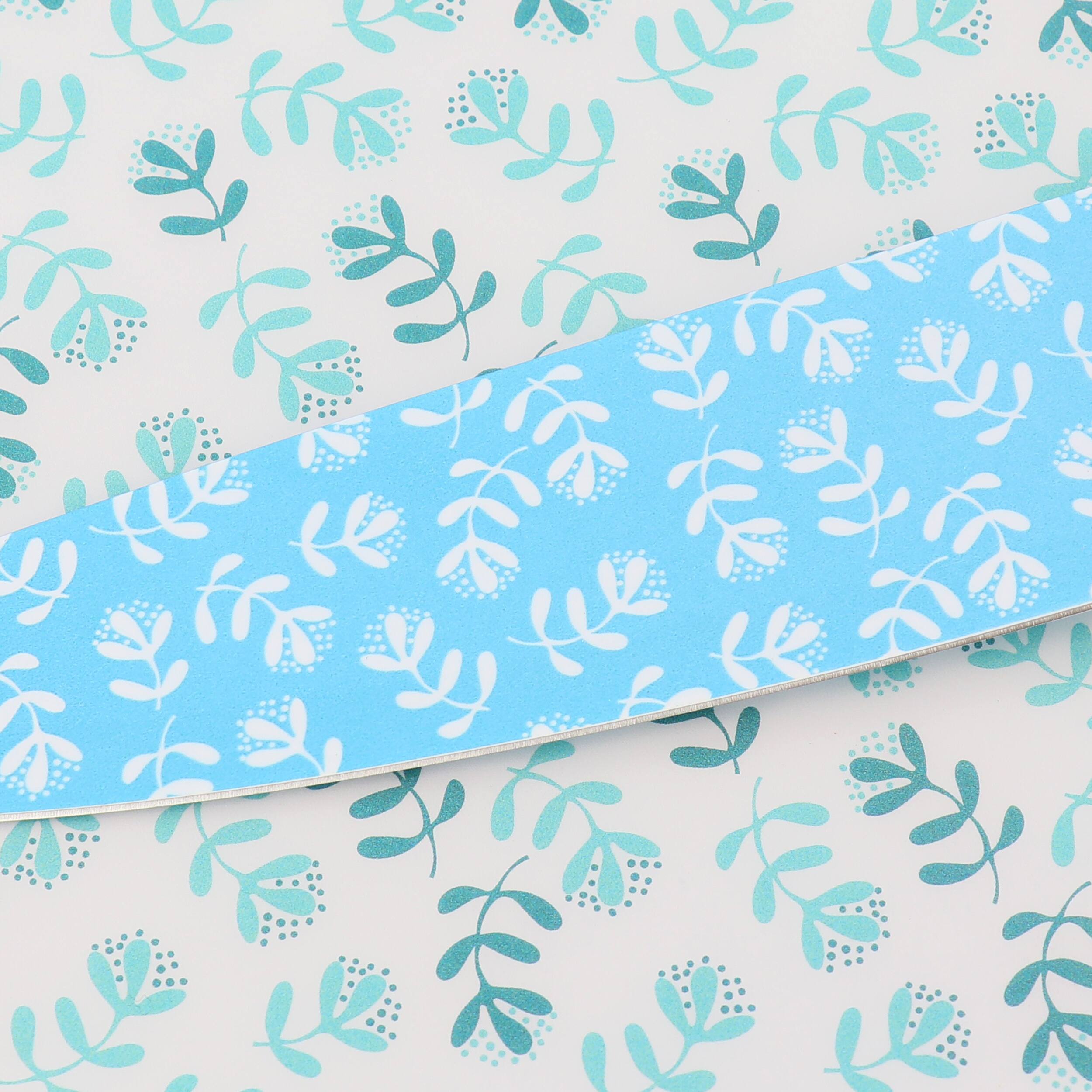 Alt View 3. Gibson - Gibson Home Village Vines 3 Piece Cutting Board and Knife Set in Red and Blue - Red and Blue.