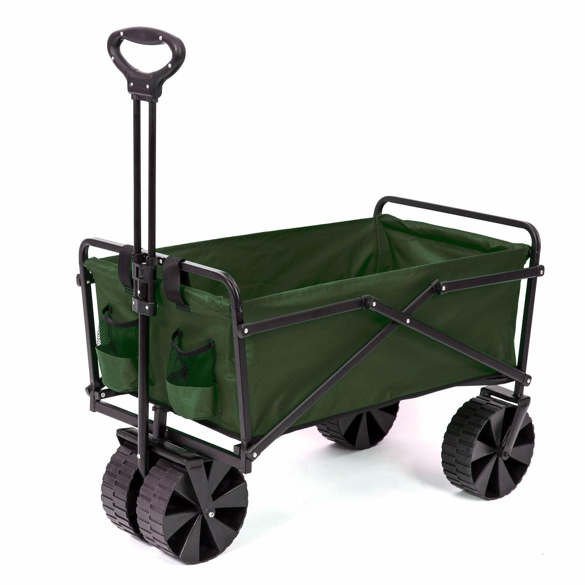 SEINA - 150lb Capacity Collapsible Steel Frame Outdoor Utility Wagon Cart - Green