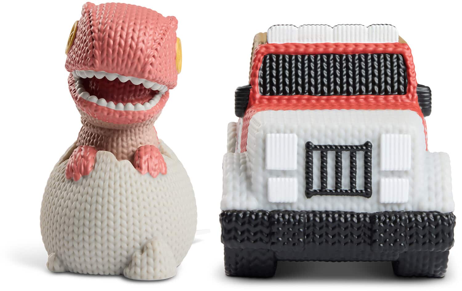 Handmade by Robots - Jurassic Park - Dino Hatching Egg & Park Vehicle 2-Pack - COLLECTIBLES - Multicolor