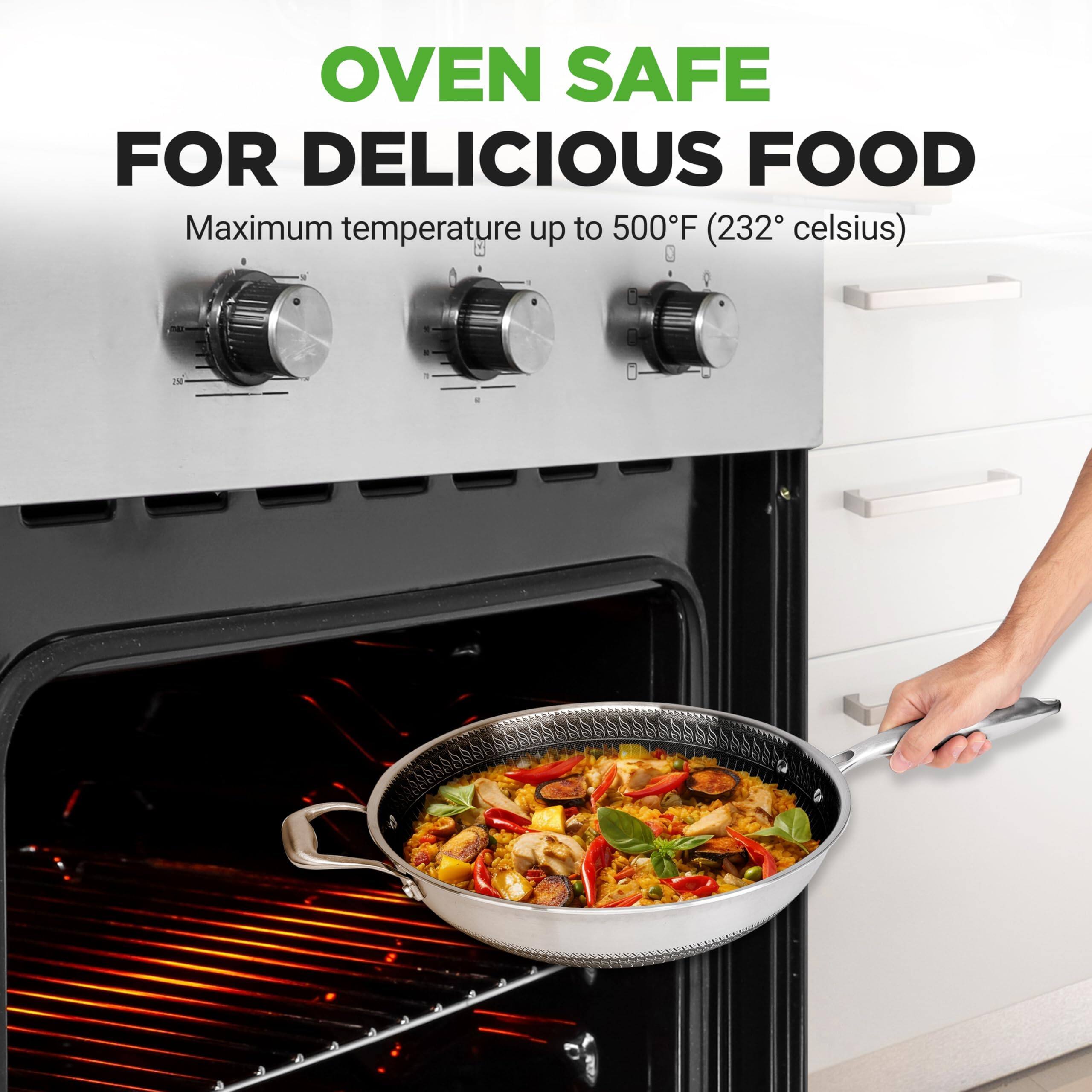 OVEN SAFE FOR DELICIOUS FOOD  
Maximum temperature up to 500°F (232°C)