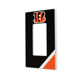 Keyscaper - Cincinnati Bengals Diagonal Stripe Single Rocker Light Switch Plate - Multicolor