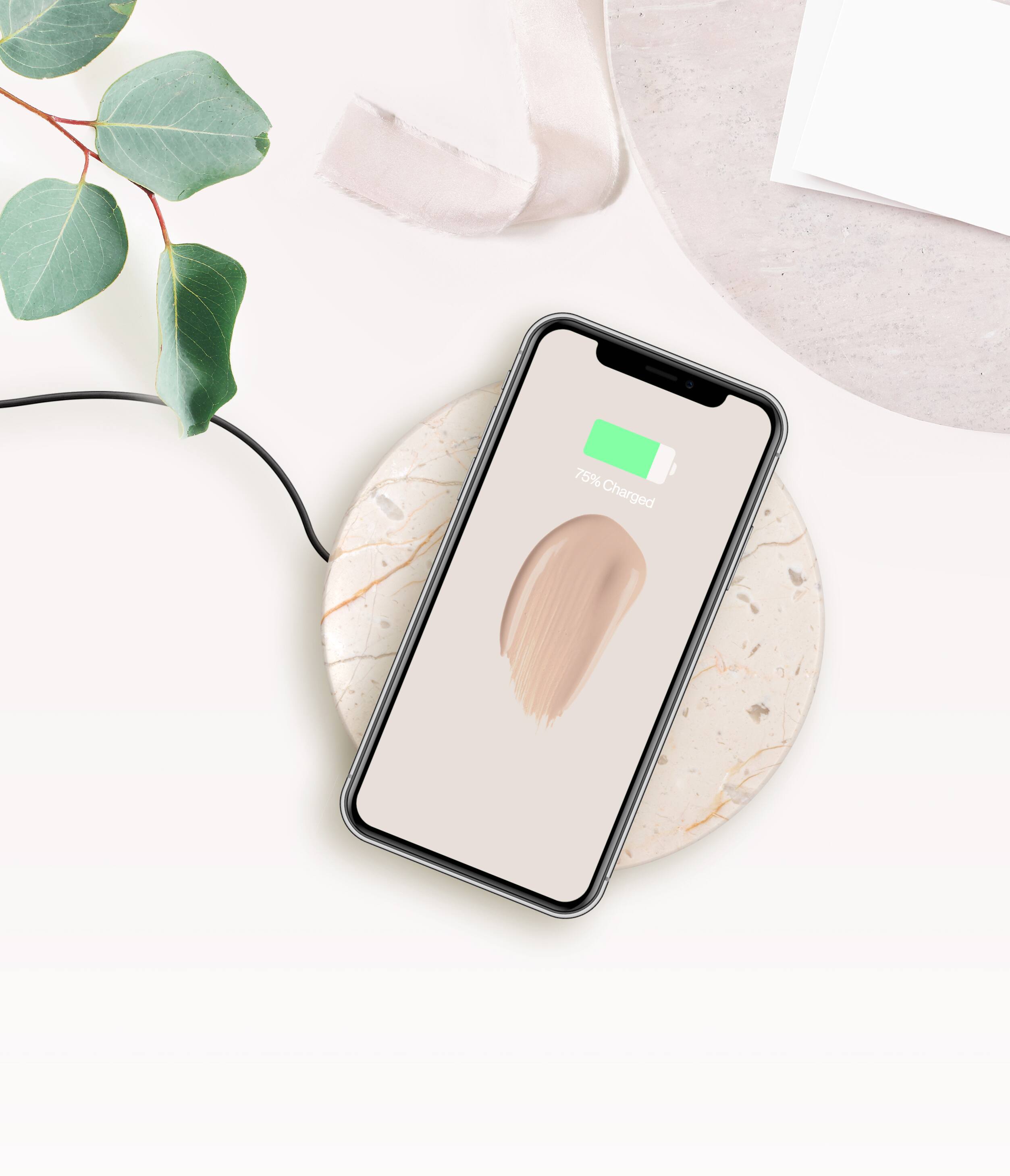 Alt View 14. Einova - Stone 10W Wireless Charging Pad for Qi-enabled Devices - Cream Marble.