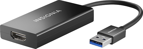 Insignia™ - SuperSpeed USB 3.0 to HDMI External Video Adapter - Black