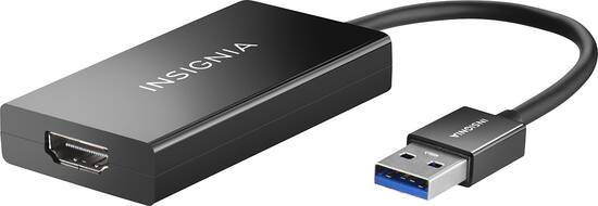 Insignia - USB to VGA Adapter - Black insignia usb to hdmi driver download