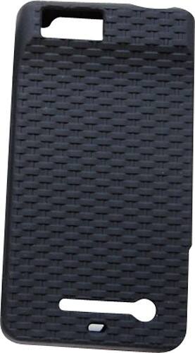 Front Standard. Fosmon - Bundle Silicone Case for Motorola DROID X Xtreme MB810 Mobile Phones - Black.