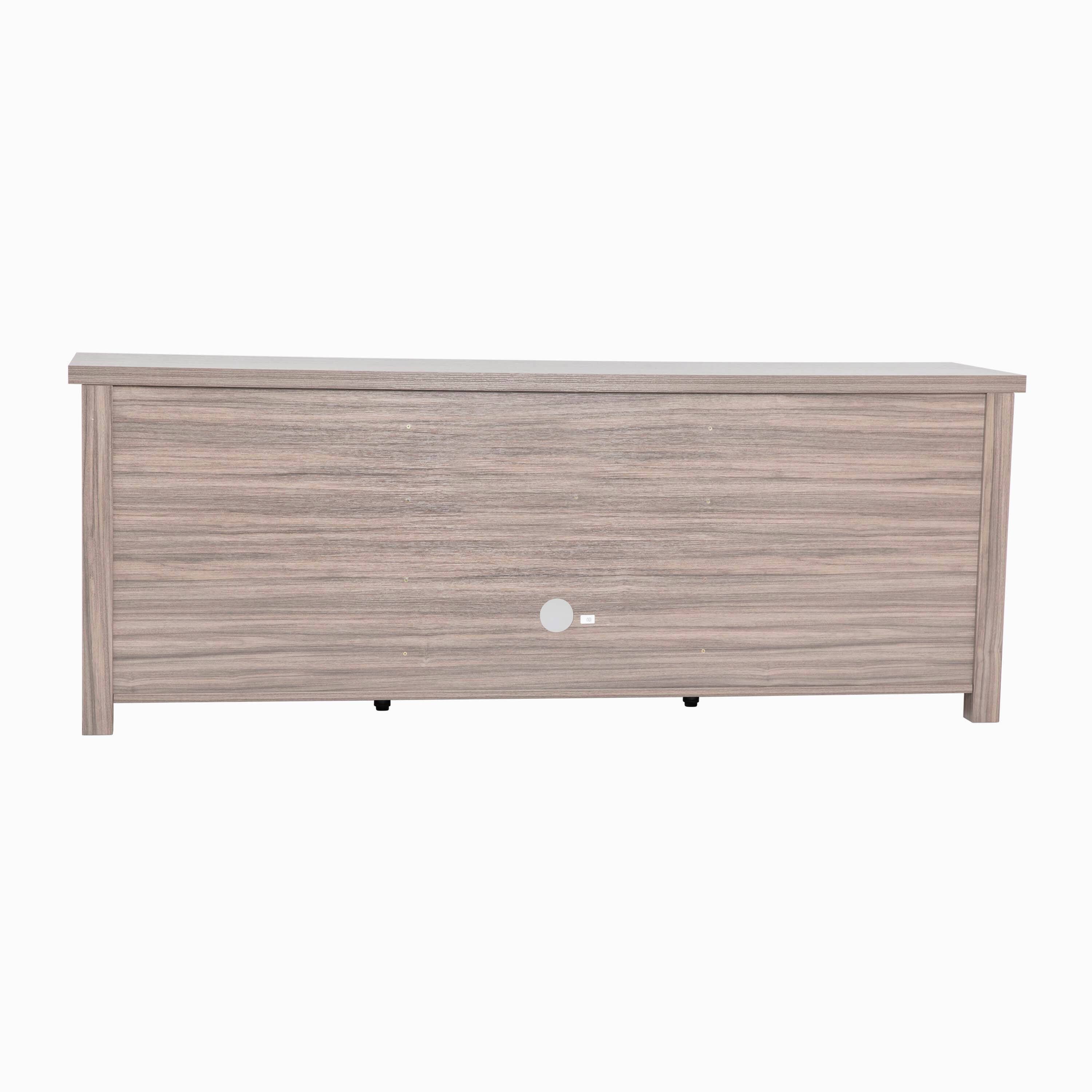 Alt View 5. Emma + Oliver - Sienna Cube Style TV Stand for up to 80" TV's - 65" Media Console with 6 Open Storage Shelves - Gray Wash Oak.