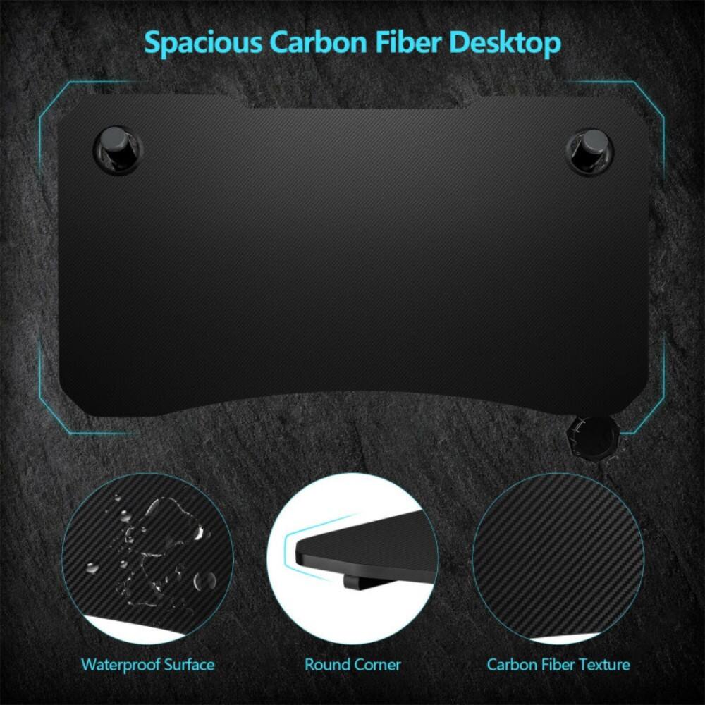 Spacious Carbon Fiber Desktop

- Waterproof Surface
- Round Corner
- Carbon Fiber Texture