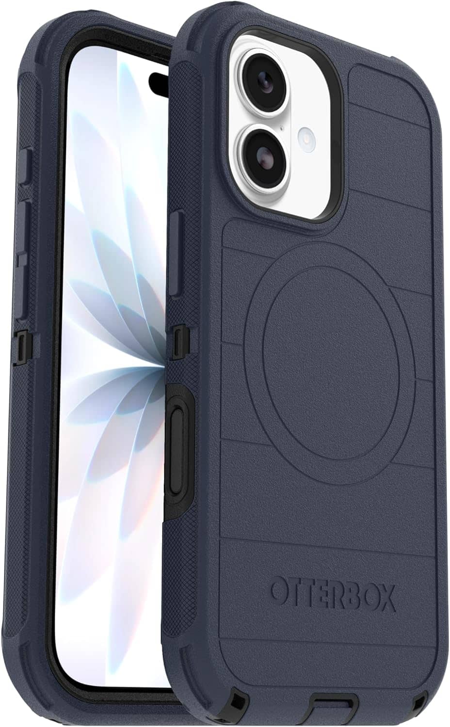 OtterBox - iPhone 17 (Only) - Defender Series Case - Case Only - Snaps on MagSafe - Tough - Rugged & Durable - Vintage Indigo Dream (Blue & Black)
