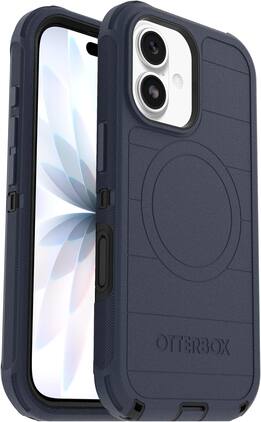 OtterBox - iPhone 17 (Only) - Defender Series Case - Case Only - Snaps on MagSafe - Tough - Rugged & Durable - Vintage Indigo Dream (Blue & Black)