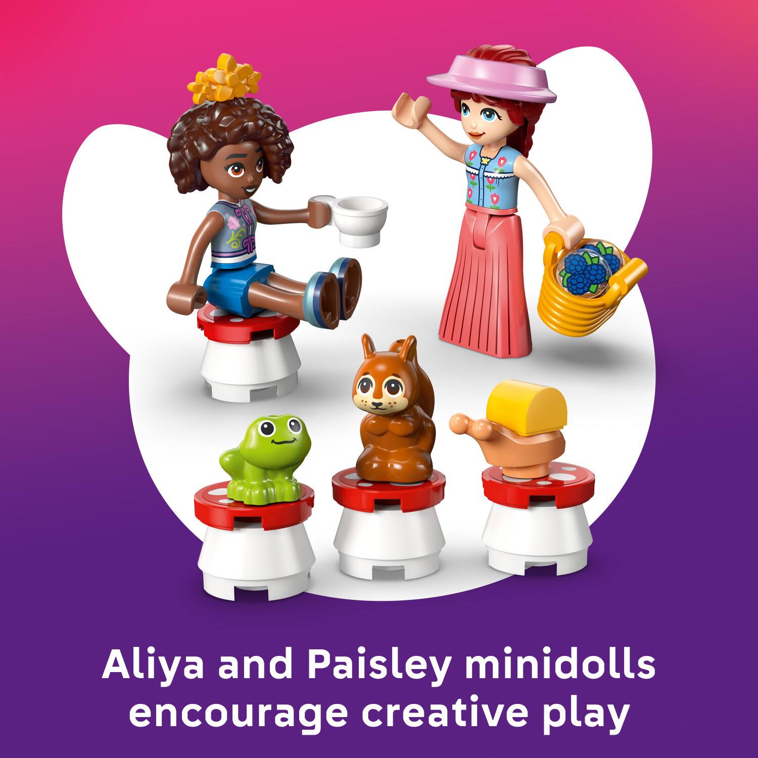 Aliya and Paisley minidolls encourage creative play