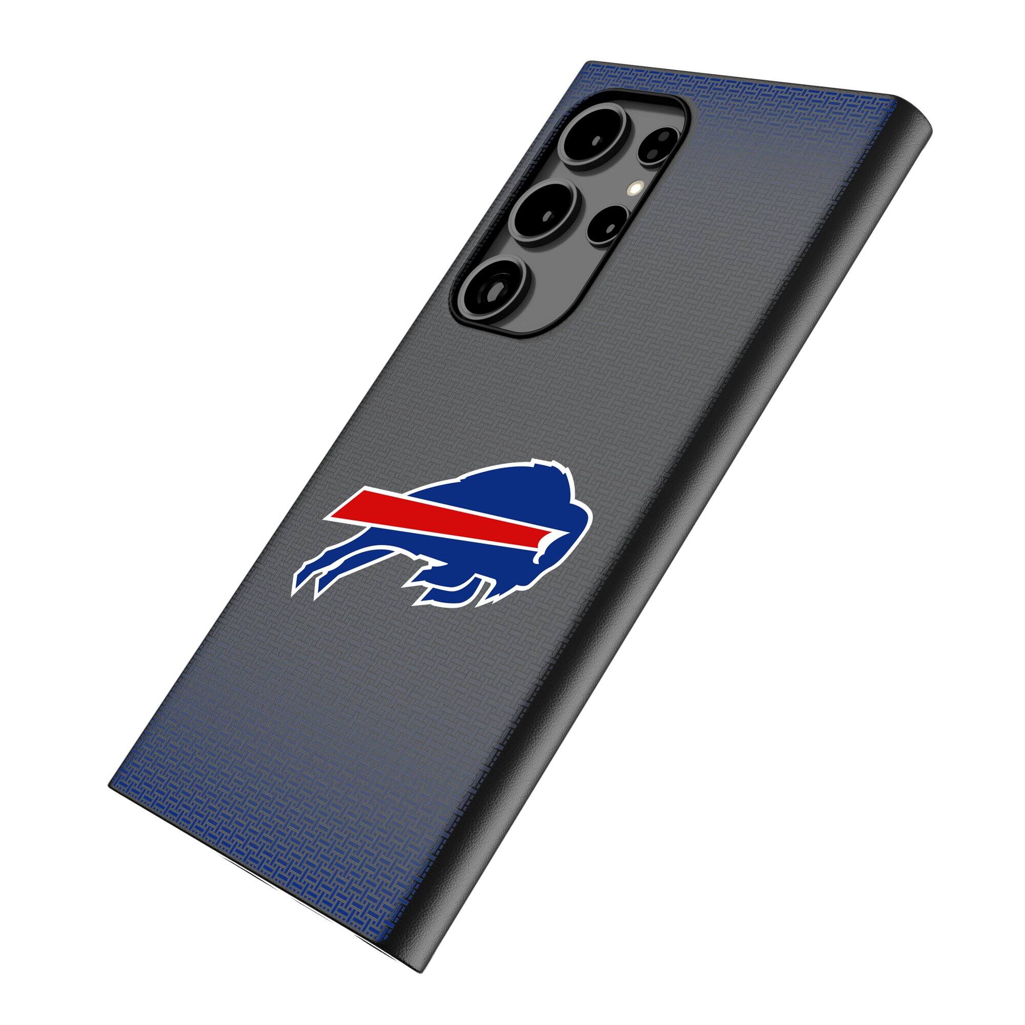 Alt View 1. Keyscaper - Buffalo Bills Linen Galaxy Magnetic Bump Case - S24 - Black.