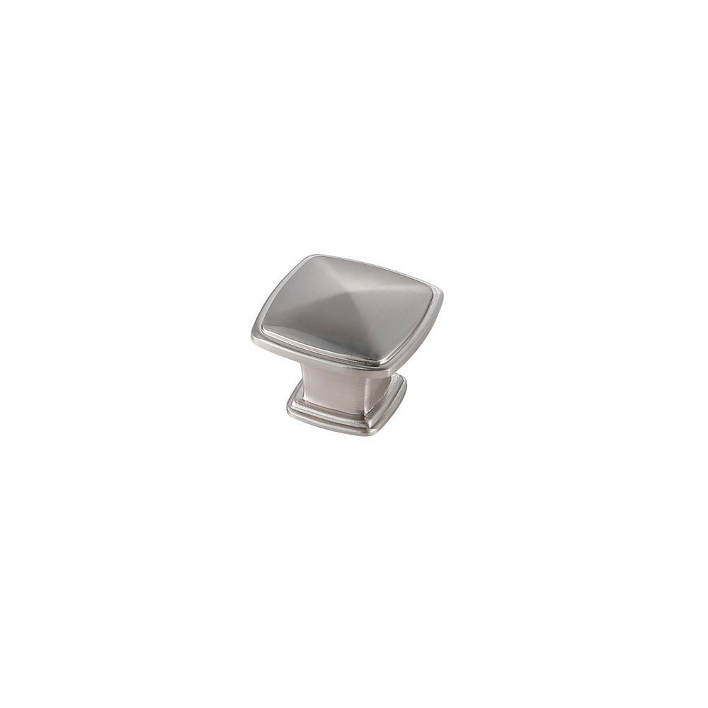 Back. Elegant Decor - Marcel 1.2" Brushed Nickel Square Knob Multipack (Set of 10) - Brushed Nickel.