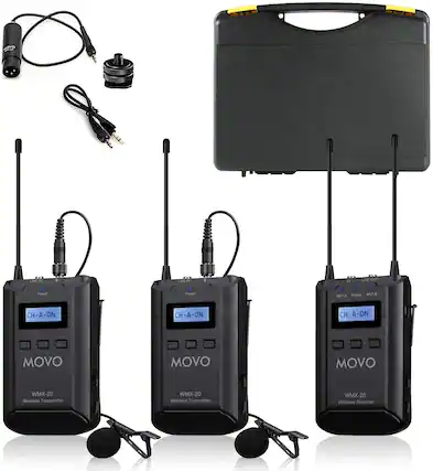 MOVO WMX-20 Wireless Transmitter
MOVO WMX-20 Wireless Transmitter
MOVO WMX-20 Wireless Receiver
LINE IN
POWER
ANT-A
CH-A-ON
LINE IN
POWER
ANT-B
CH-A-ON
LINE OUT
POWER
ANT-A
CH-A-ON
MOVO Power Adapter
MOVO 3.5mm to 6.35mm Adapter