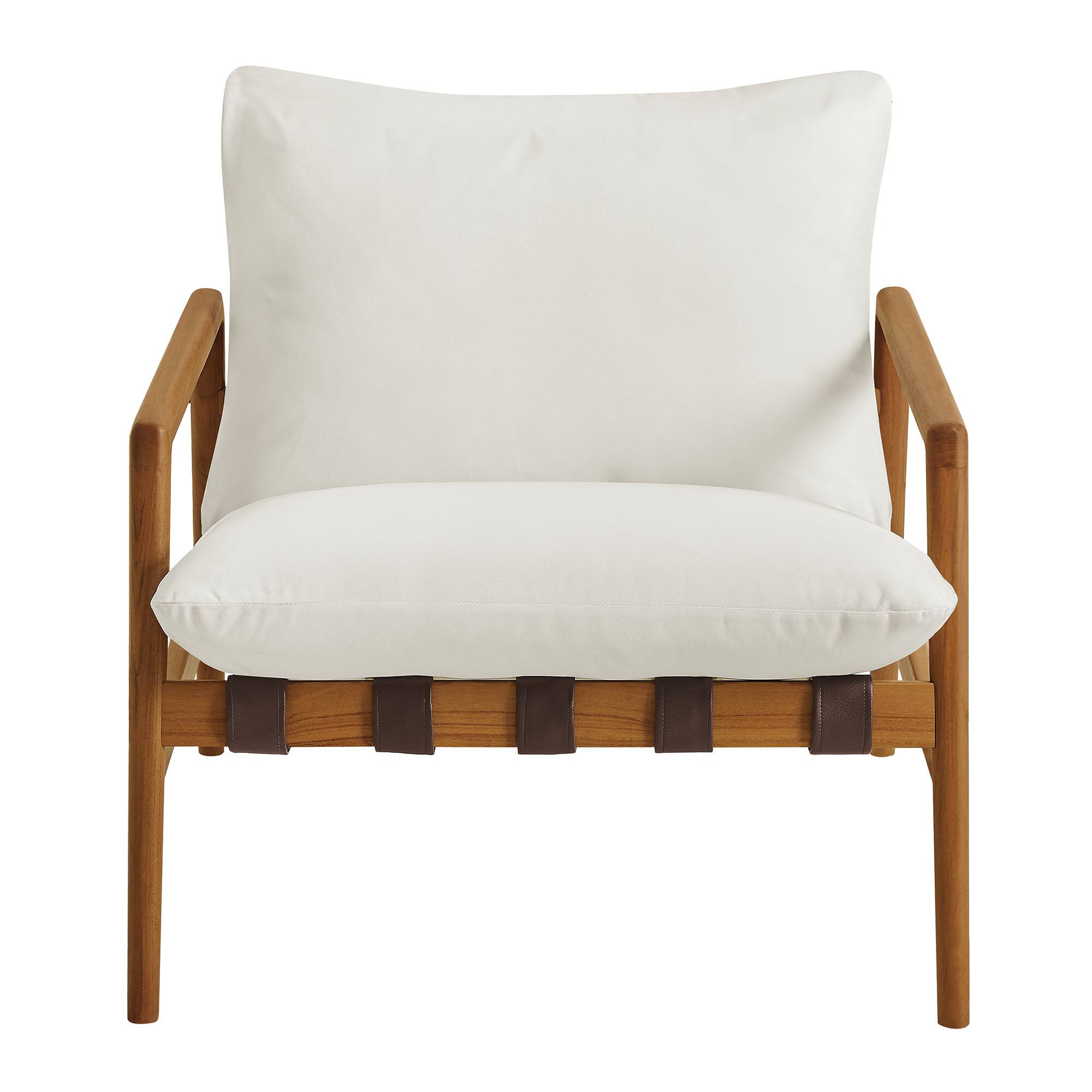 Alt View 7. Modway - Nomi Outdoor Teak Wood Sling Chair by Modway - Natural White.