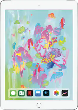 Apple - Geek Squad Certified Refurbished iPad 6th gen with Wi-Fi + Cellular - 32GB (Unlocked) - Silver