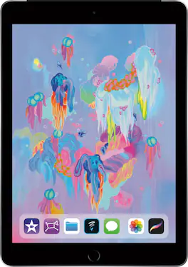 Apple - Geek Squad Certified Refurbished iPad 6th gen with Wi-Fi + Cellular - 128GB (Unlocked) - Space Gray