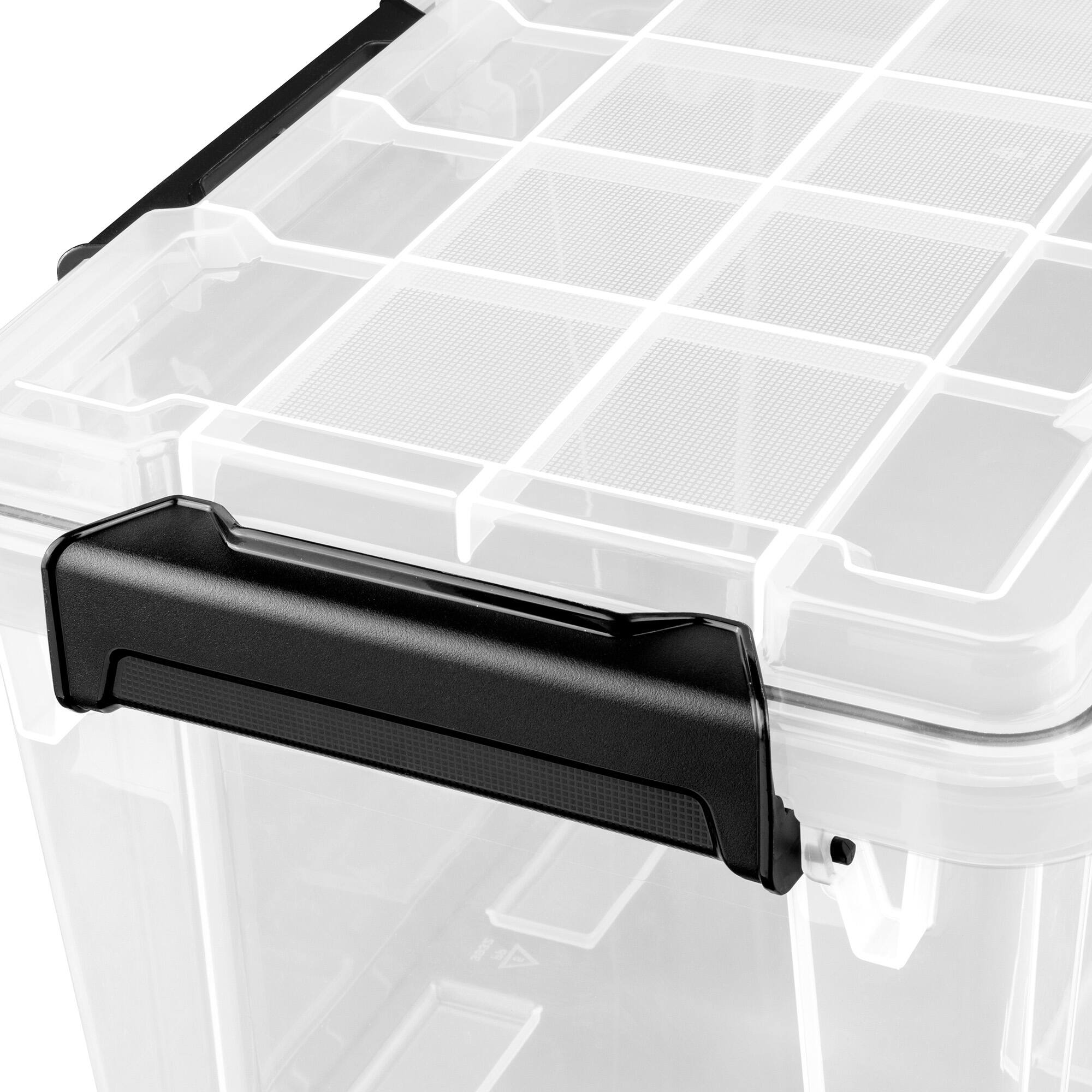 Alt View 8. Sterilite - Sterilite 80 Qt Gasket Box, Stackable Storage Container with Lids, Black, 8 Pack.
