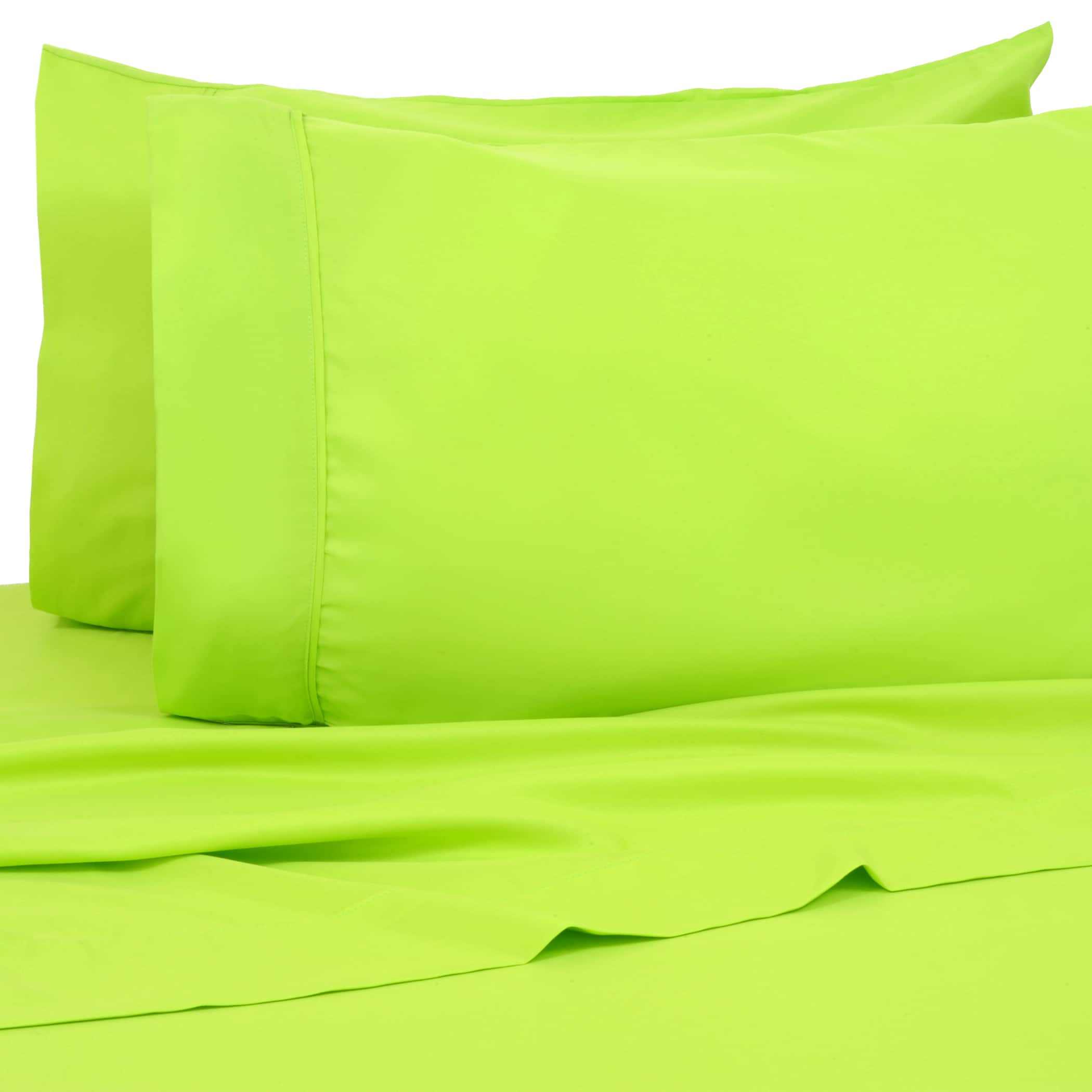 Premier Colorful - Bright 4 pc Microfiber Sheet Sets - Lime Green price history on PriceWatchPro