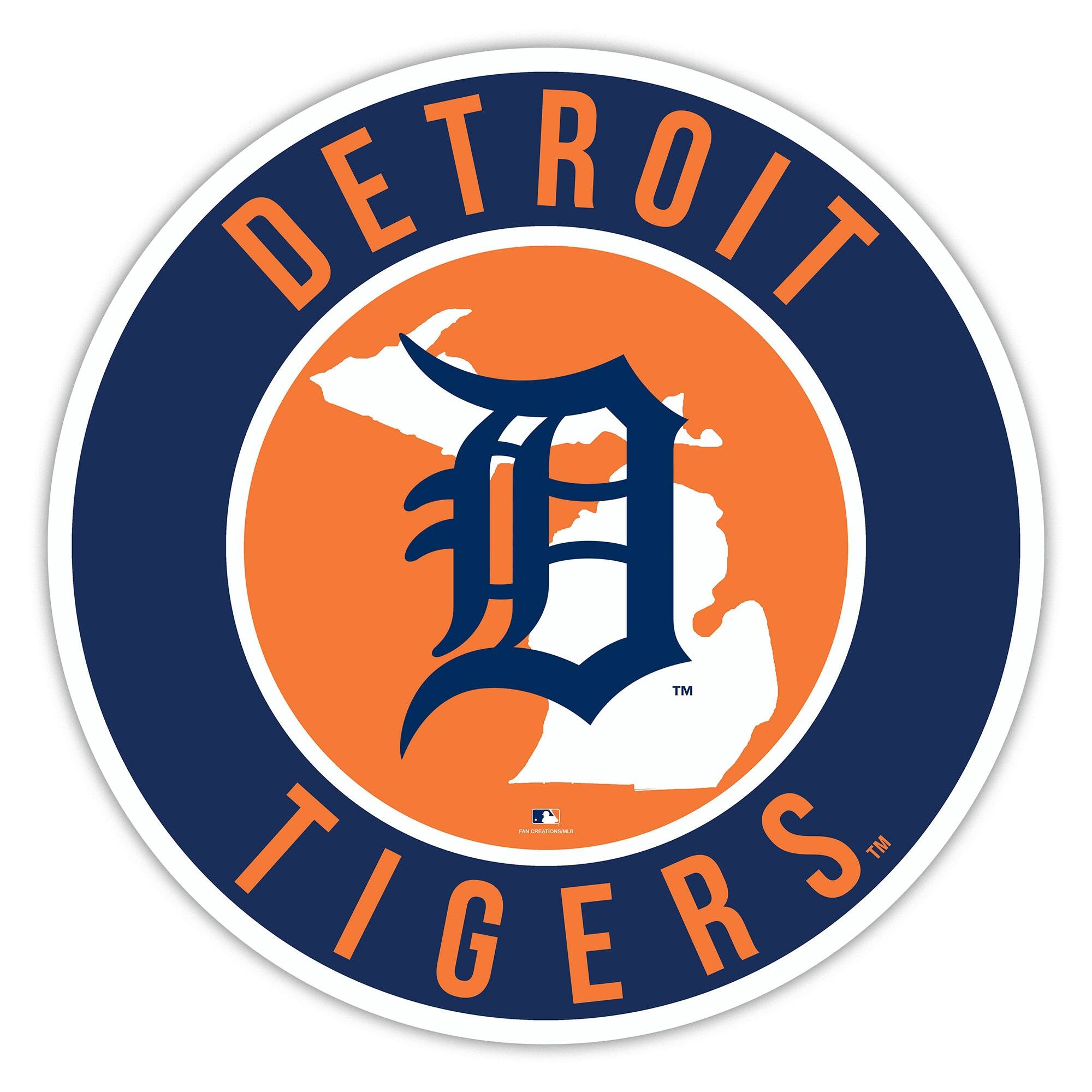 Detroit Tigers 15" State Circle Sign
