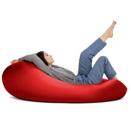 Jaxx - Nimbus Spandex Bean Bag Chair, Large - Cardinal