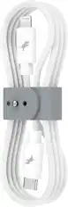 Front. Nimble - Powerknit USB-C to Lightning Cable 1M/3.3FT MFi Certified Fast Charging for iPhone 14–6, iPad & AirPods, Durable Cord - White.